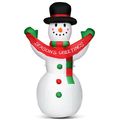 6 Feet Inflatable Christmas Snowman with LED Li...
