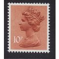 X888 U190c 10p Orange-brown SHORT CENTRE BAND U...