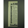 1931 India Tourism Ad - A Month of Luxury $500
