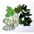 Leaf appliques #F042 embellishments 28 pieces c...