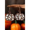 Multicolour Animal Print Pumpkin Shape Drop Ear...