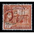 MALTA 1956 SG 271 2 1/2d ORANGE BROWN FINE USED #2