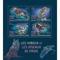 CENTRAL AFRICA 2013 SHEET MNH OWLS BIRDS PREY W...