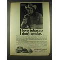 1978 Skoal, Copenhagen Tobacco Ad - Walt Garrison