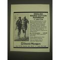 1985 David Morgan Ad - English Waxed Cotton Rai...