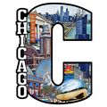 Chicago Capitol C Collage Fridge Magnet