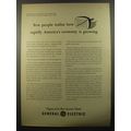 1954 General Electric Ad - Few people realize how America's economy is growing