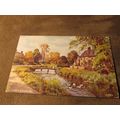 Valentines Postcard - Lower Slaughter scene Cot...