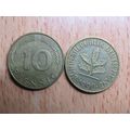 1990d 10 Pfennig Germany Coin