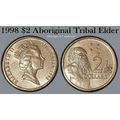 Australia 1998 Two Dollar $2 Coin Aboriginal El...