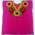 Sunflowers & Calla Lillies Embroidered Cotton C...