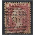 1858 SG43 1d Red Plate 129 Good/Fine Used Check...