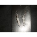 Elegant Smokey grey glass & clear crystal rhine...