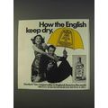 1977 Gordon's Gin Ad - How the English Keep Dry