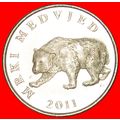 BEAR: CROATIA ★ 5 KUNA 2011. MINT LUSTER! LOW S...