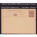 Straits Settlements 1880 Queen Victoria 4c Redd...
