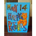 14th birthday card - MANY HAPPY RETURNS - 14