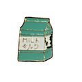 Milk Carton Enamel Pin Badge Cartoon Style Lape...
