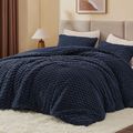 BEDELITE Fluffy King Size Comforter Set - Navy ...