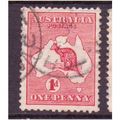 australia stamp kangaroo a sg2 1d scarlet used