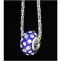 Fine White Crystal Silver Plated Charm Pendant ...