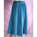 Vintage 1970 Blue Corduroy Skirt Size 10 Womens