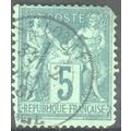 France 1876 - SG282 - 5c green - Peace & Commer...
