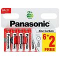 AA R6 battery Panasonic Zinc Carbon R6 AA Batte...