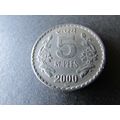 2000 INDIA FIVE RUPEES FREE POST. AN