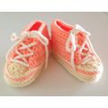 Baby booties #B029 crochet converse trainers te...