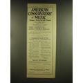 1932 American Conservatory of Music Advertisement