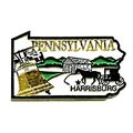 Pennsylvania 4 Color Fridge Magnet