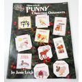 1993 Punny Christmas Ornaments Cross Stitch Boo...