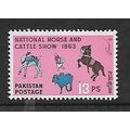 PAKISTAN 1963 13ps DANCING HORSE CAMEL AND BULL...