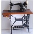 Wood and metal sewing machine miniature