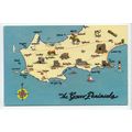 The Gower Peninsula Wales Map 1971 Postcard 27835