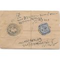 Indian State Hyderbad Postal Sta uprated REGIST...