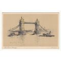 The Tower Bridge London Artist Signed Marjorie ...