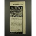 1953 Hotel del Coronado Ad - After Christmas