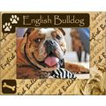 English Bulldog Laser Engraved Wood Picture Fra...