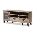 TV Stand 55” Long Modern Contemporary Light Bro...
