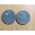 Denmark 1960 2 Ore Coin