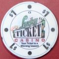 Lucky Ticket. $1 Casino Chip. Spokane, WA. Y92.
