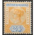 British Honduras 1895 SG60 24c Yellow & Blue Mo...