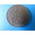 1930 GEORGE V ONE PENNY FREE POST. (j) AAJ
