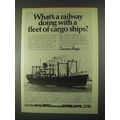 1967 Canadian Pacific Railway Ad - Fleet of Cargo Ships