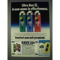 1978 Ultra Ban II Deodorant Ad - Effectiveness