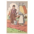 VOLENDAM, HOLLAND unused vintage postcard boy g...