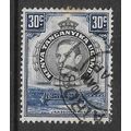 KENYA UGANDA & TANGANYIKA 1938 30c BLACK & DULL...