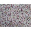 Pink multi floral cotton fabric square 48cms x ...